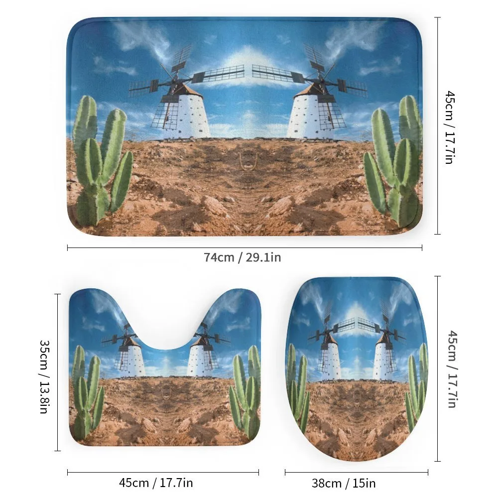 Windmill and Exotic Cactus — Detail 1