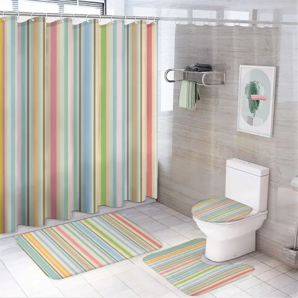 Barcode Pattern Stripes on a shower curtain