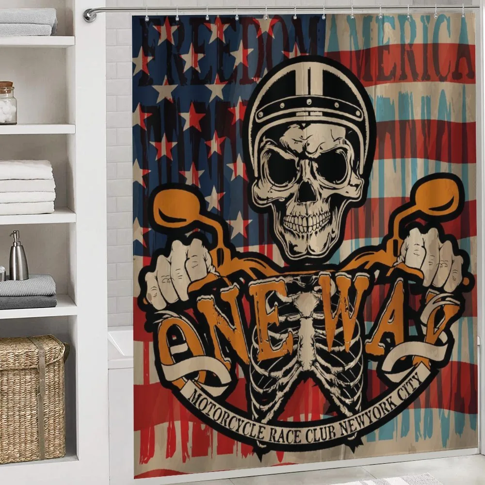 Biker Skull American Flag — Detail 4