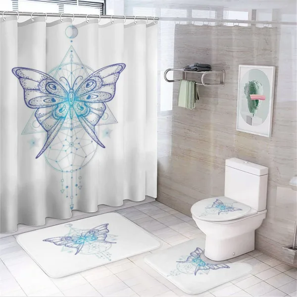 Boho Butterfly Dreamcatcher on a shower curtain