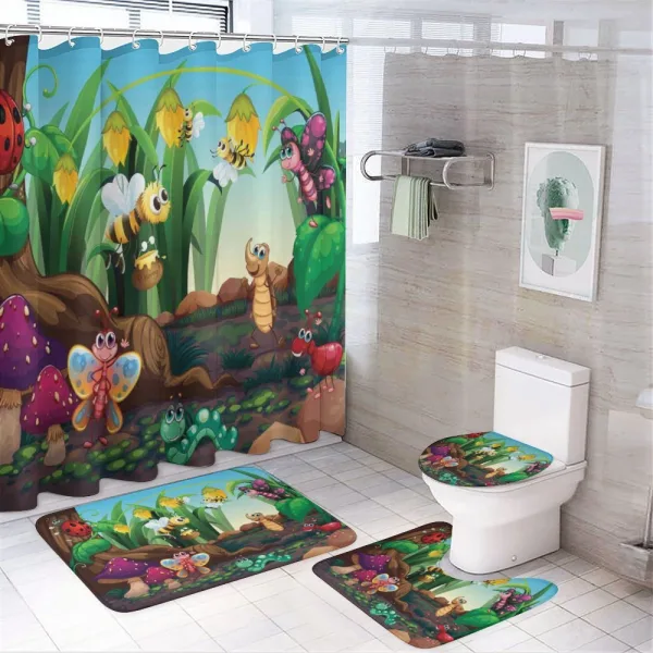 Butterfly Bee in Exotic on a shower curtain