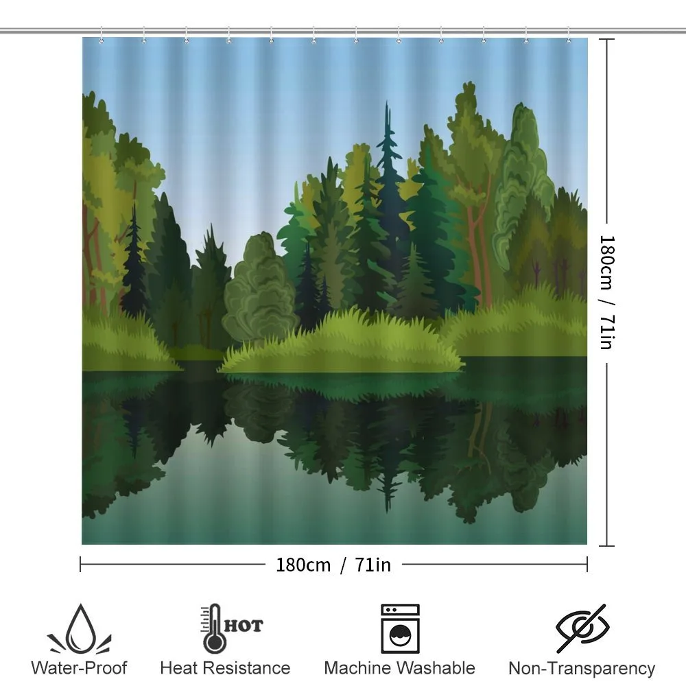 Calm Trees on Pure Lake — Detail 2