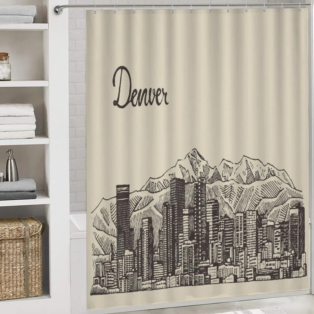 Denver City Skyline Sketch — Detail 4