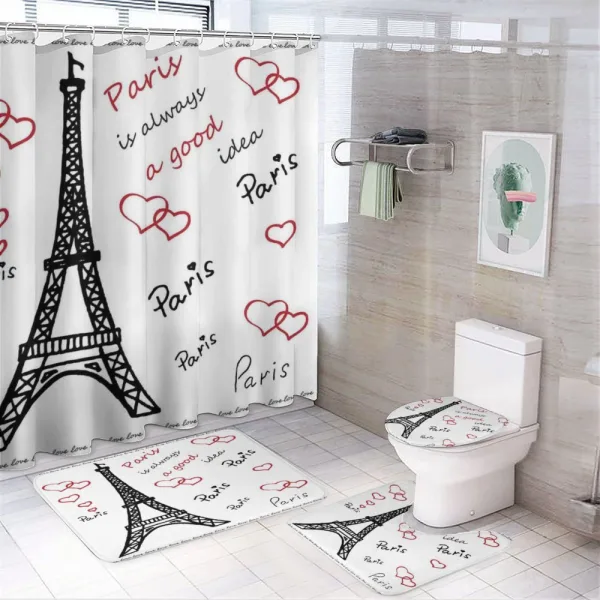 Eiffel Tower Paris on a shower curtain