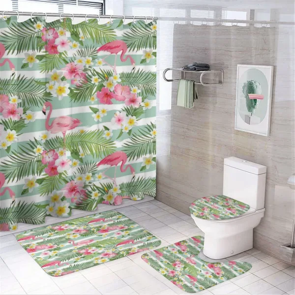 Exotic Hawaiian Leaf on a shower curtain