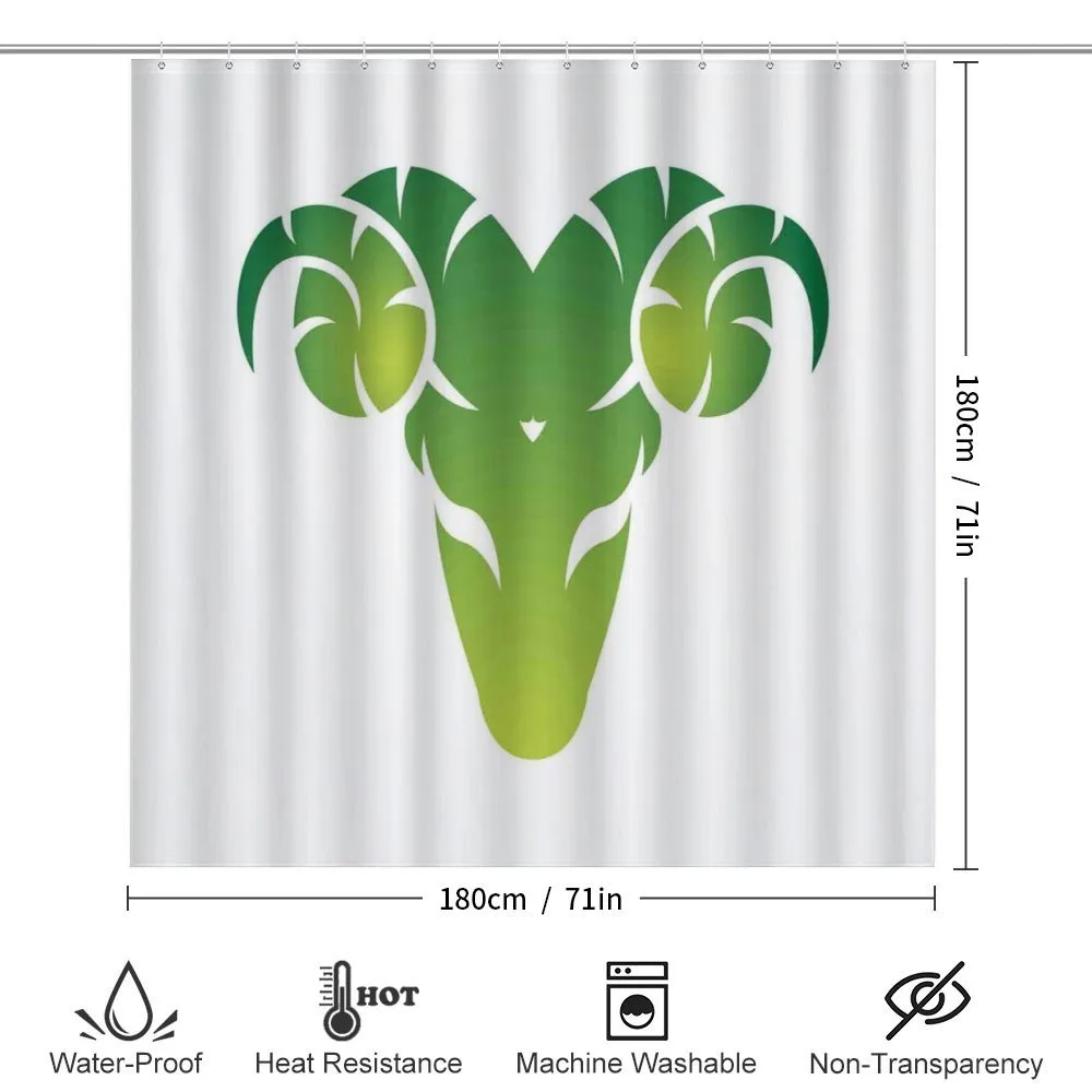 Green Abstract Ram — Detail 2