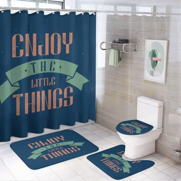 Grungy Positive Message on a shower curtain