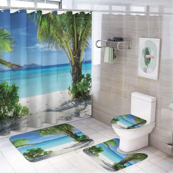 Idyllic Oceanic Resort on a shower curtain