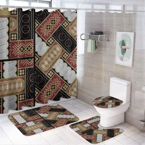 Javanese Geometrical Motif on a shower curtain