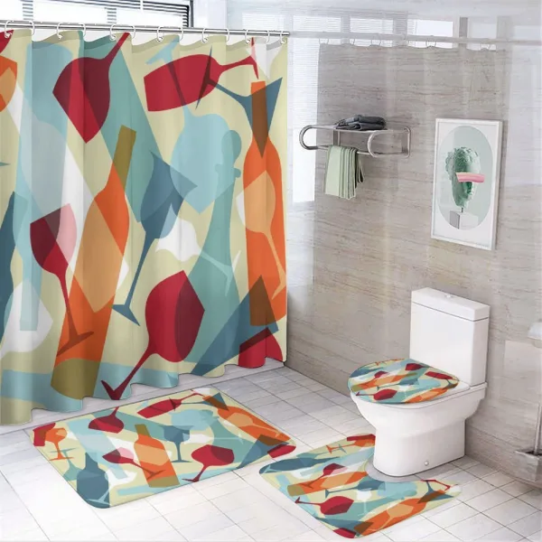 Modern Colorful Art on a shower curtain