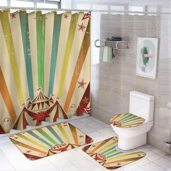 Old Circus Fair on a shower curtain