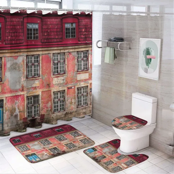 Old City Tallinn Estonia on a shower curtain