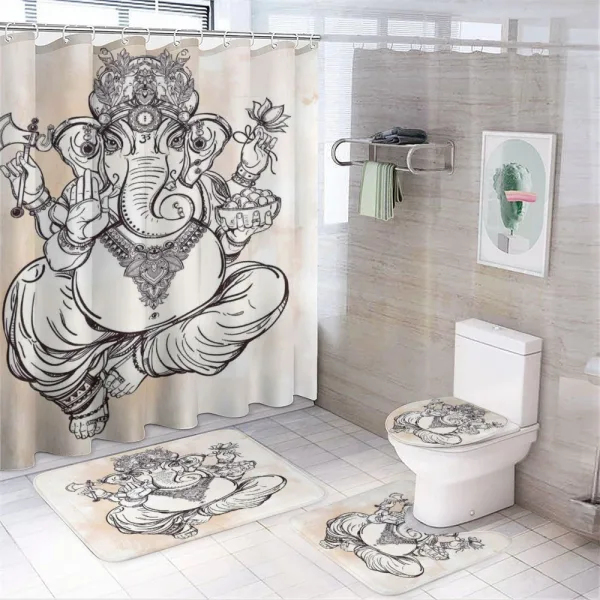 Paisley Zen Chakra Pattern on a shower curtain