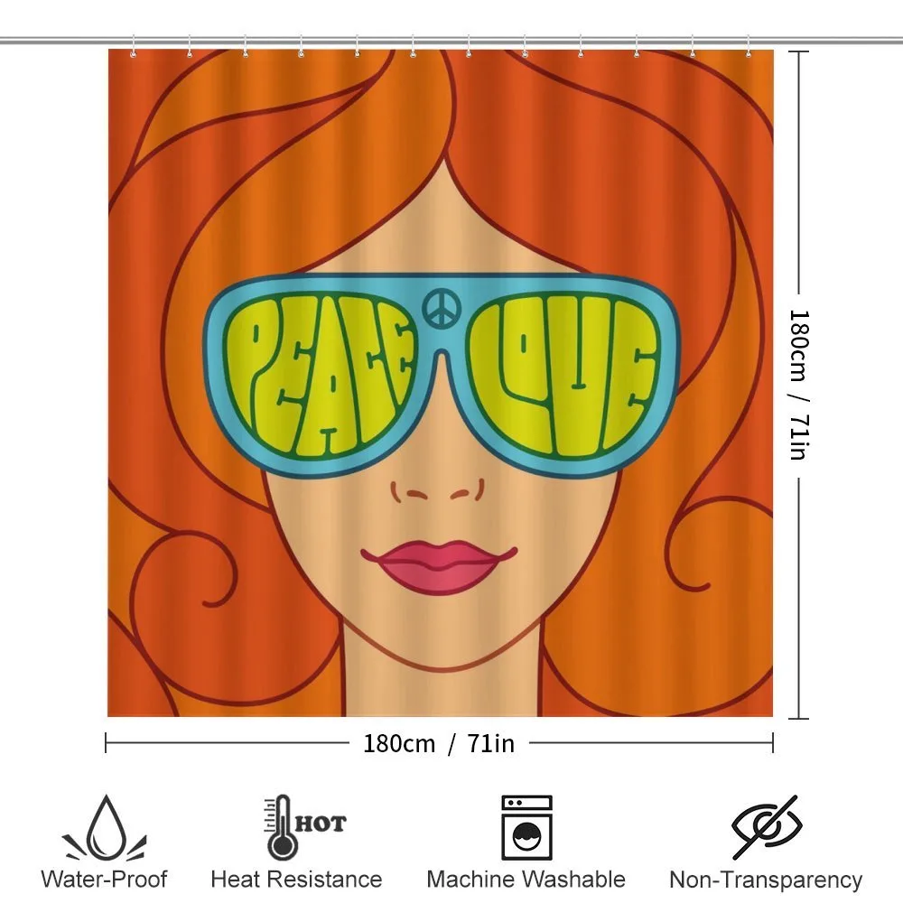 Red Hair Girl Love Peace — Detail 2