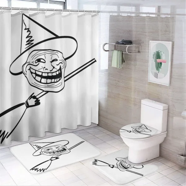 Spooky Halloween Spirit on a shower curtain