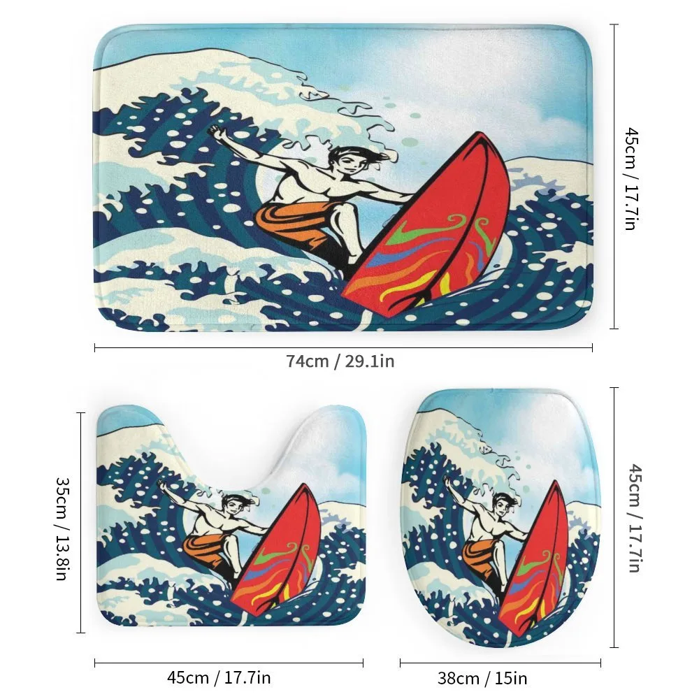 Summer Cartoon Surfing Boy — Detail 1