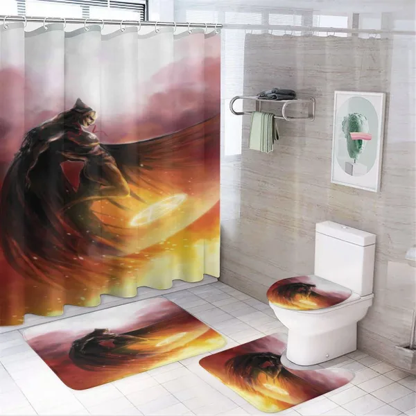 Superhero Theme Magic on a shower curtain
