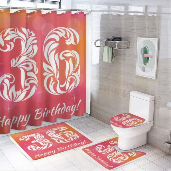 36 in Flowers on a shower curtain