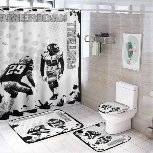 American Soccer Dot on a shower curtain
