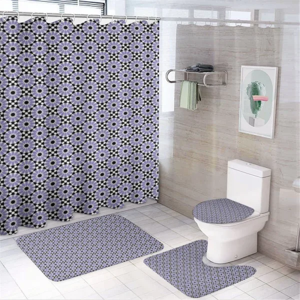 Antique Zellige Tile on a shower curtain