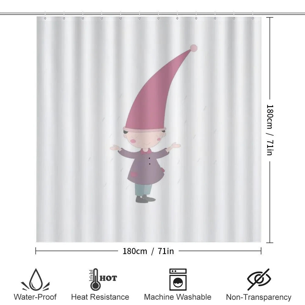 Cartoon Gnome Under Rain — Detail 2