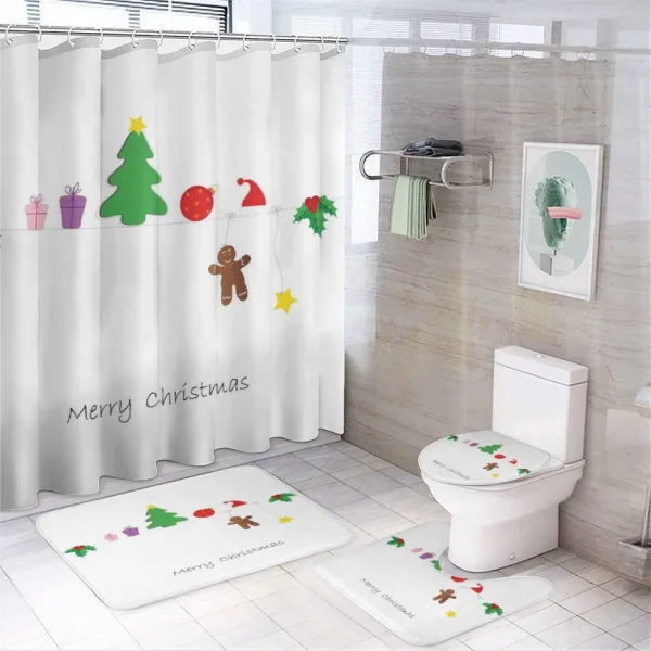 Celebration of Noel on a shower curtain