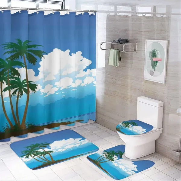 Hawaiian Holiday Island on a shower curtain