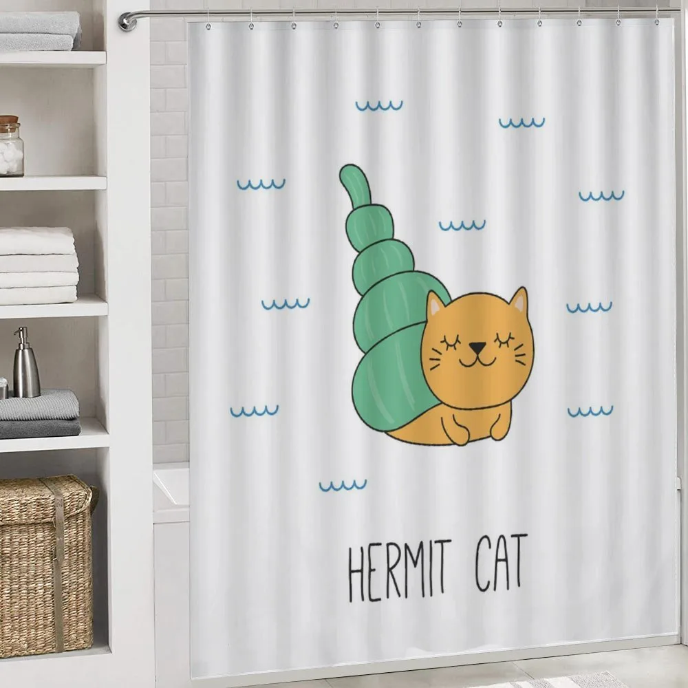 Hermit Cat Graphic Cartoon Wave — Detail 4