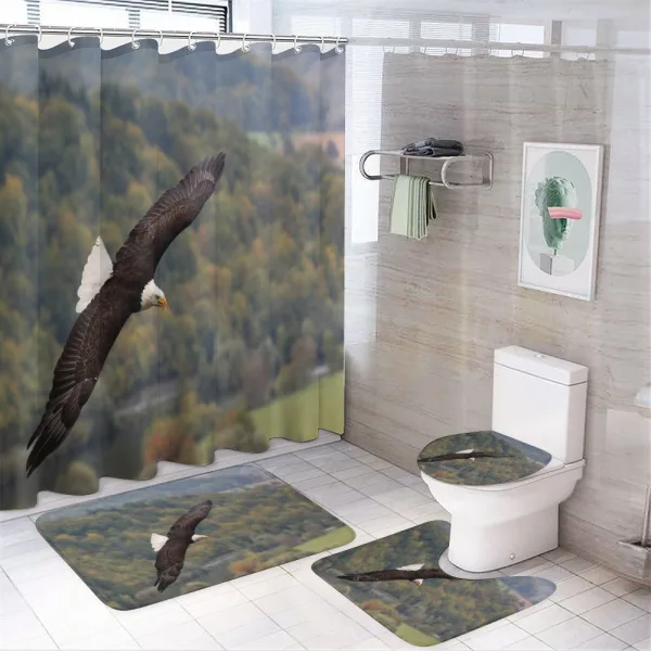 King of Skies Fly Forest on a shower curtain