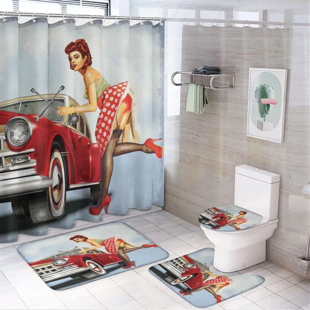 Lady Fixing the Car — Your design