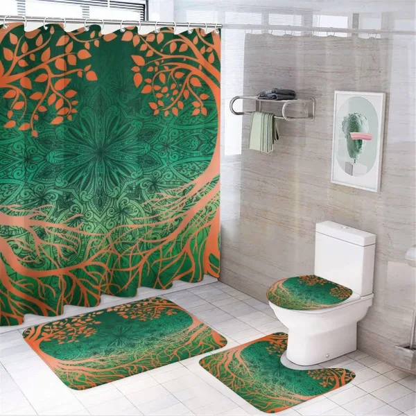 Mandalas on a shower curtain