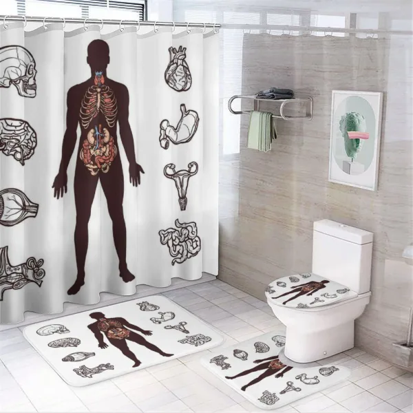 Organs Infographic Image on a shower curtain