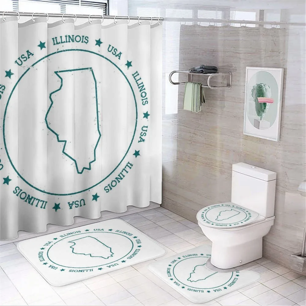 Outline Map in USA Circle — Your design