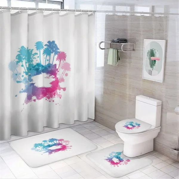 Palm Trees Color Splash on a shower curtain