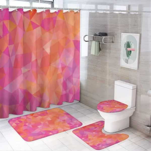 Polygonal Art on a shower curtain
