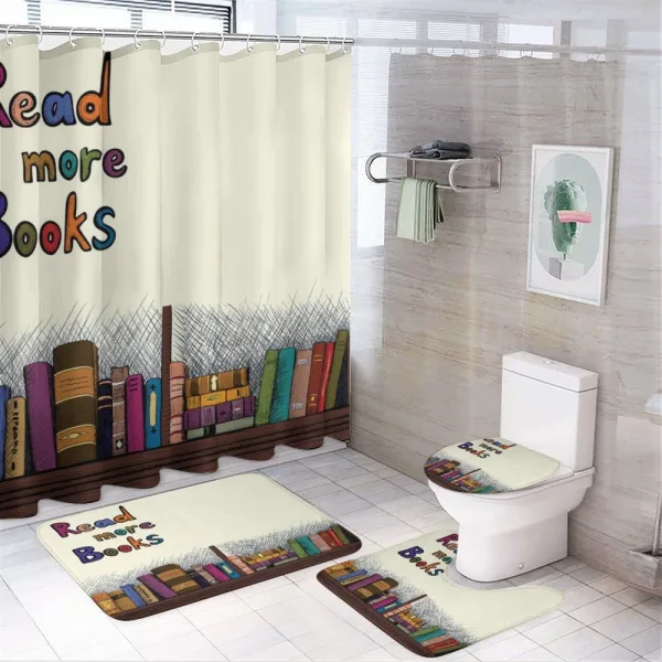 Read More Sketchy Colorful on a shower curtain