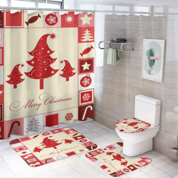 Trees Candy Stars on a shower curtain