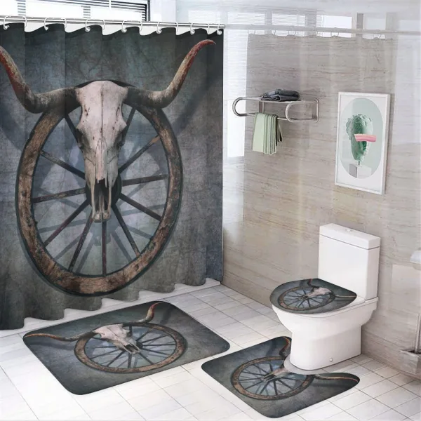 West Skull on a shower curtain