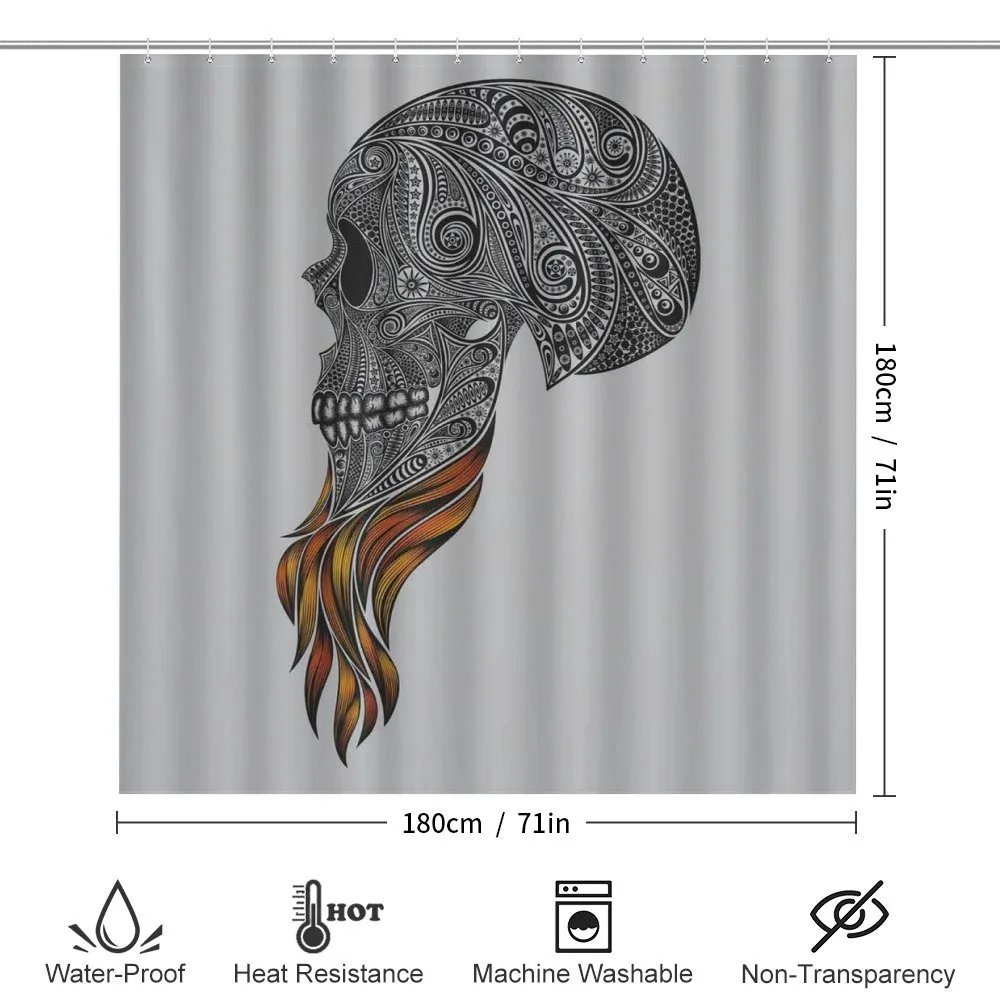 Abstract Art Skull Beard — Detail 2