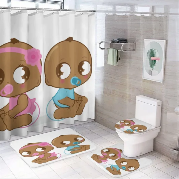 American Baby on a shower curtain