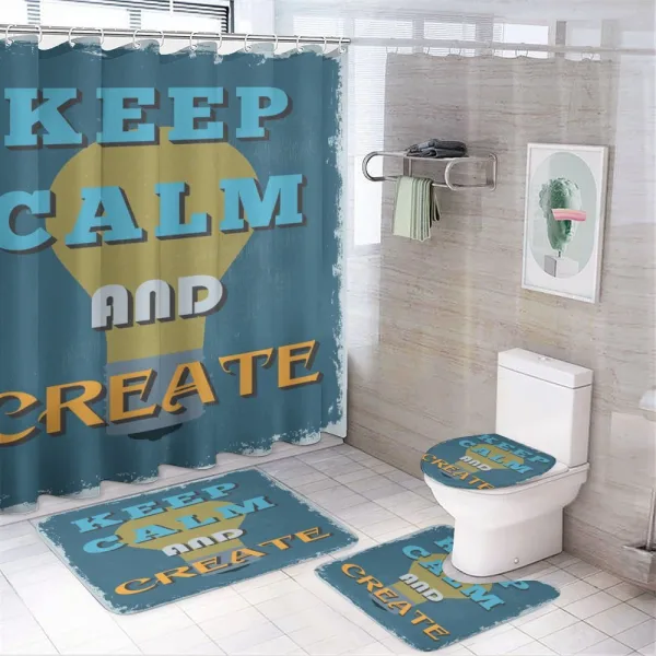 Be Creative Theme on a shower curtain