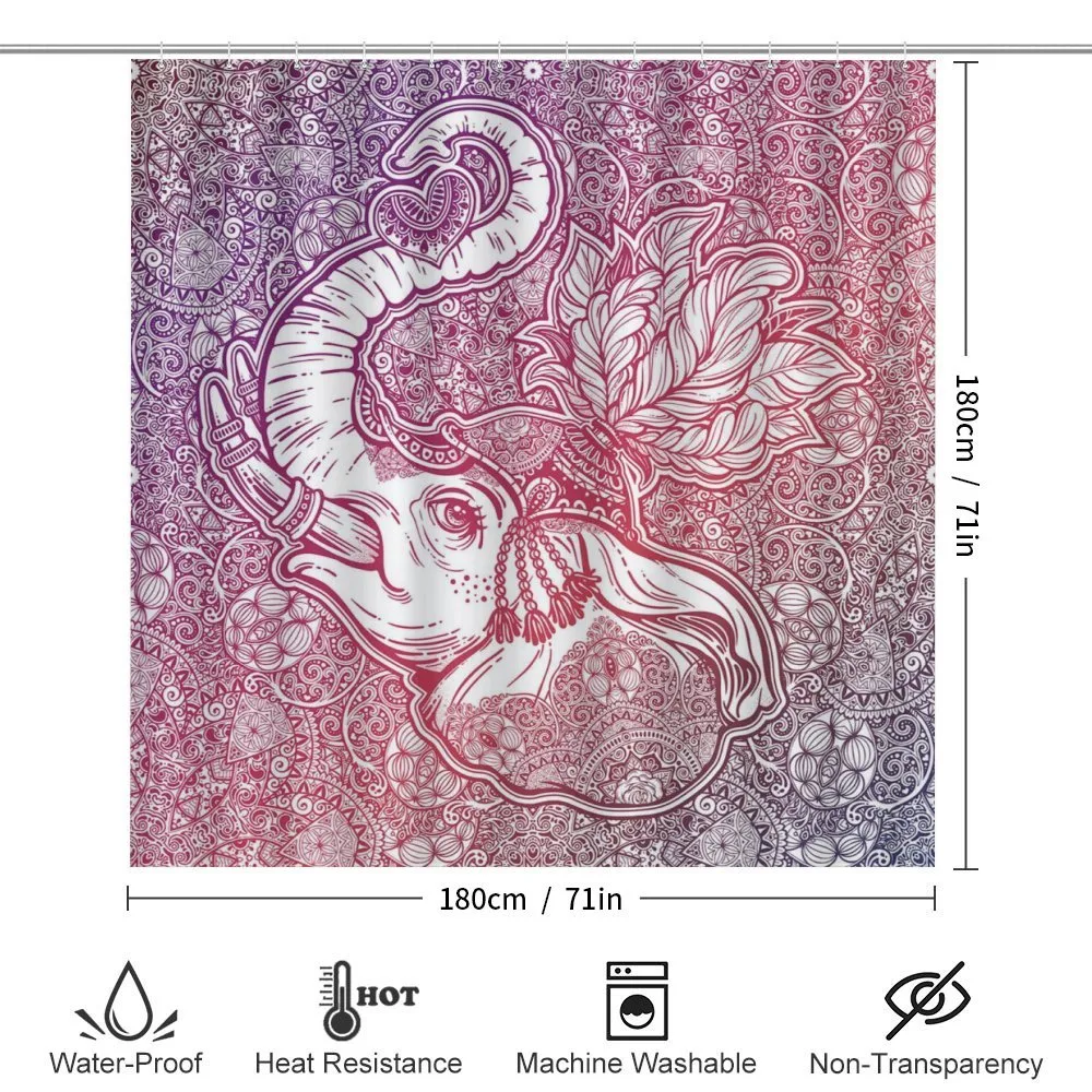 Eastern Elephant Zentangle — Detail 2