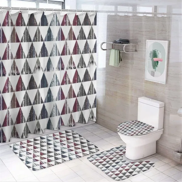 Egyptian Modern Pyramid on a shower curtain