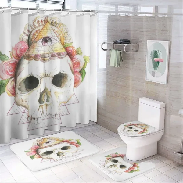 Eye Sign on a shower curtain
