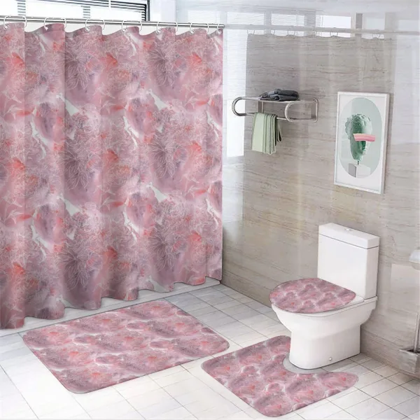 Flourish Blossoms on Pastel Spots on a shower curtain