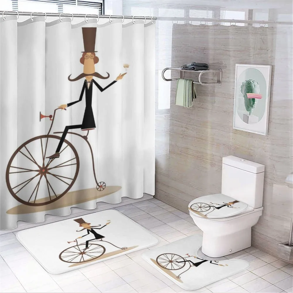 Gentleman Mustache Retro Bike — Your design