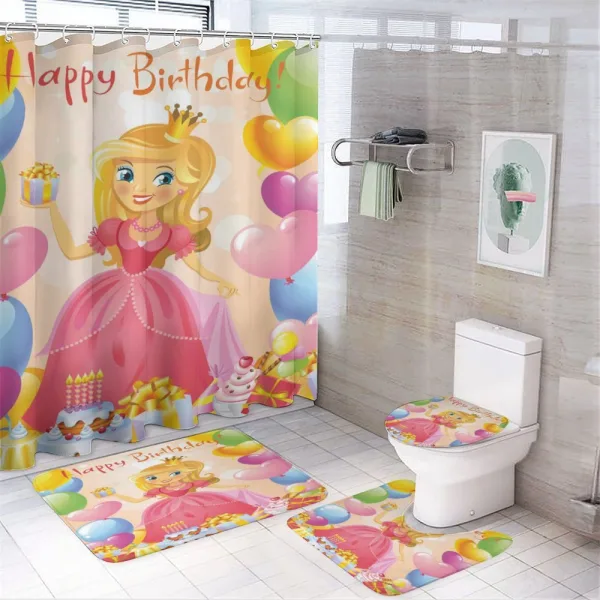 Girl Princess Themed on a shower curtain