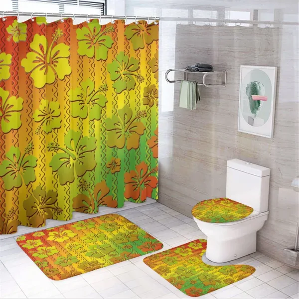 Jamaican Island Flower on a shower curtain