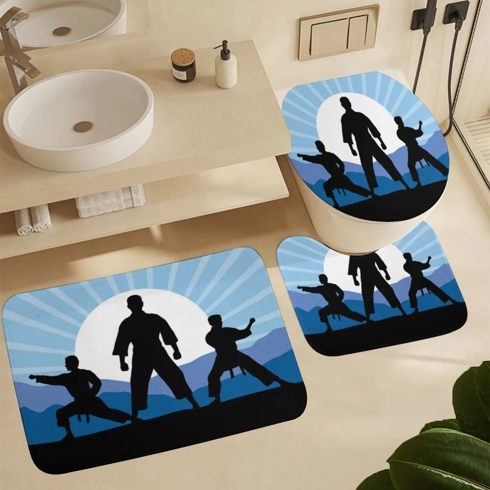 Karate Men Silhouettes Sun — Detail 5