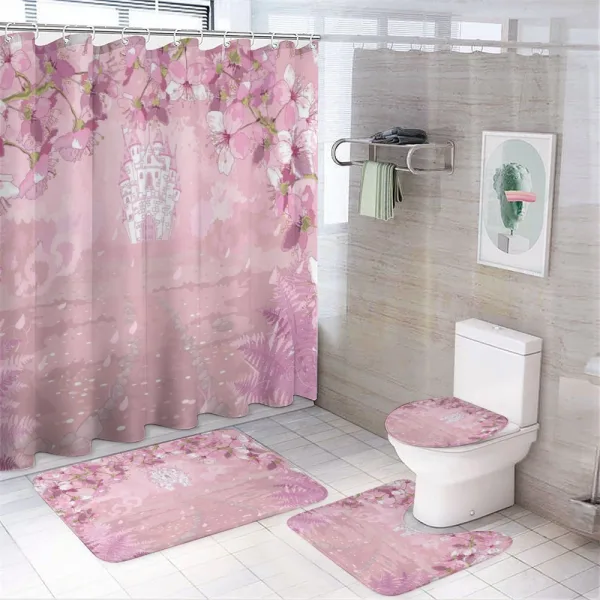 Medieval Castle Surreal on a shower curtain